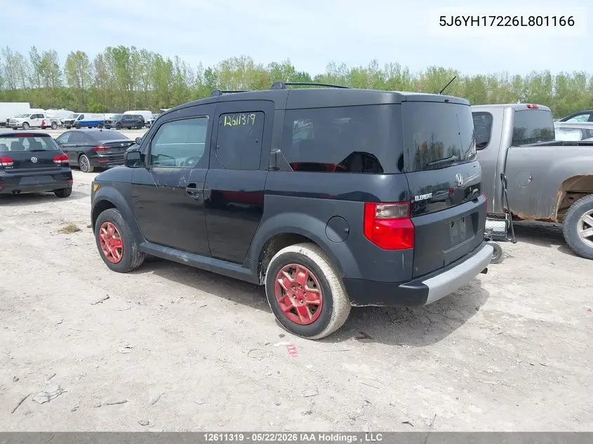 2006 Honda Element VIN: 5J6YH17226L801166 Lot: 12611319