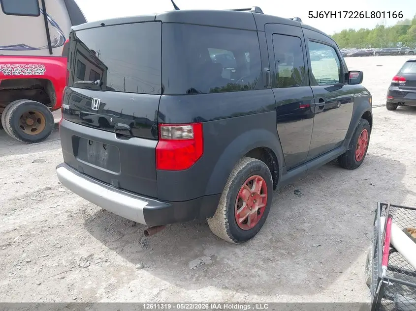 2006 Honda Element VIN: 5J6YH17226L801166 Lot: 12611319