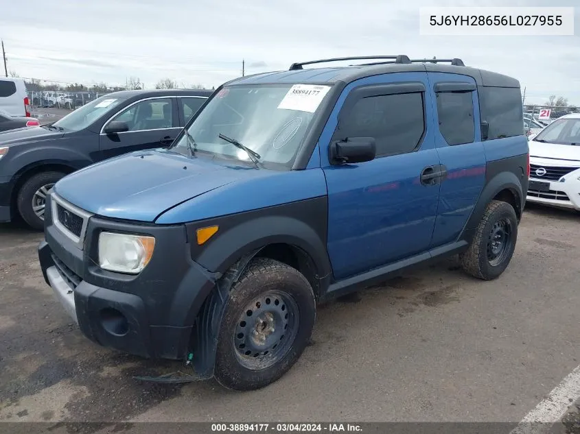 5J6YH28656L027955 2006 Honda Element Ex