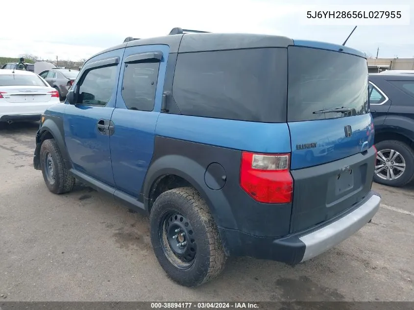 5J6YH28656L027955 2006 Honda Element Ex