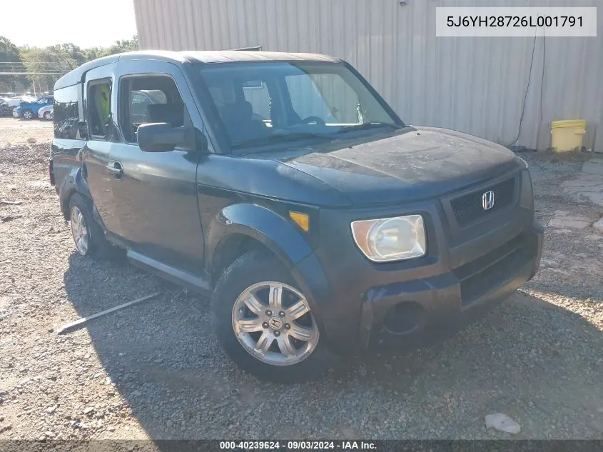 5J6YH28726L001791 2006 Honda Element Ex-P