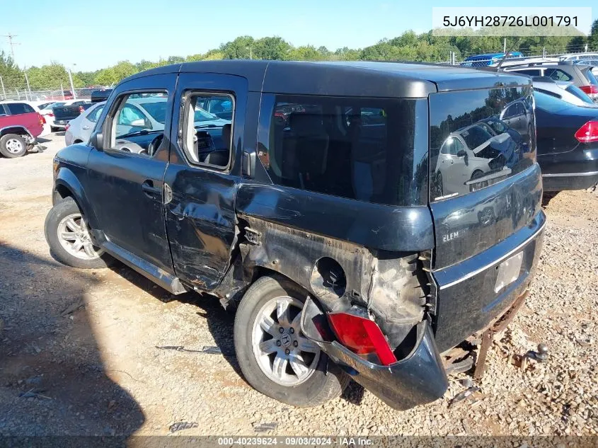 5J6YH28726L001791 2006 Honda Element Ex-P