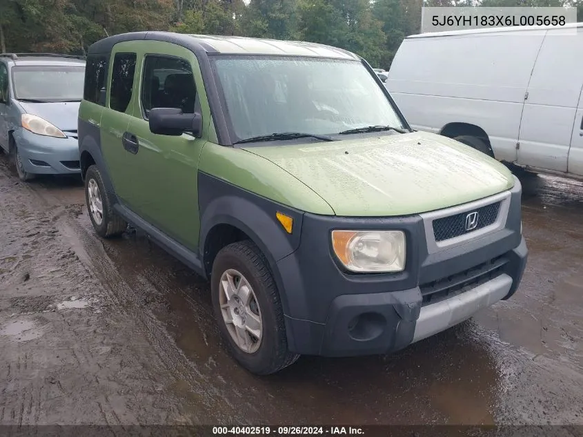 5J6YH183X6L005658 2006 Honda Element Lx