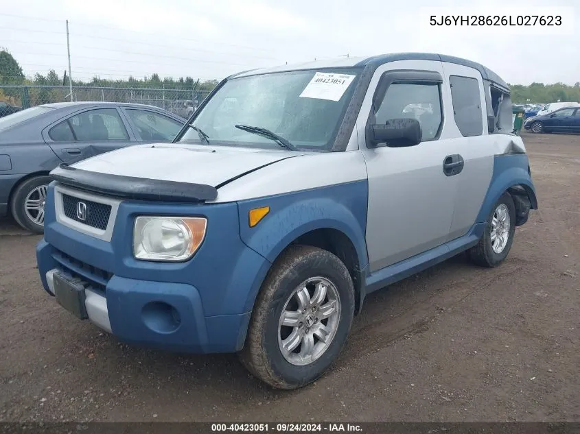 5J6YH28626L027623 2006 Honda Element Ex