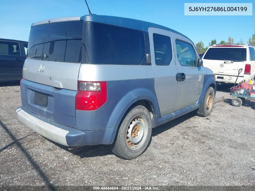 5J6YH27686L004199 2006 Honda Element Ex