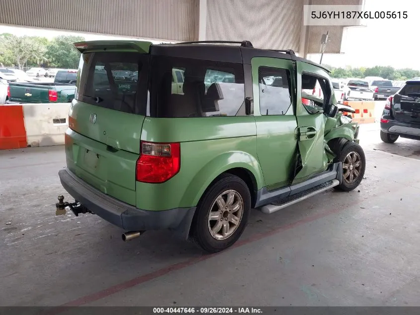 5J6YH187X6L005615 2006 Honda Element Ex