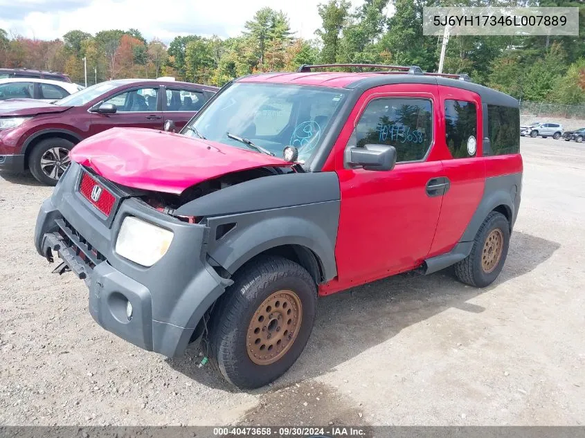 5J6YH17346L007889 2006 Honda Element Lx