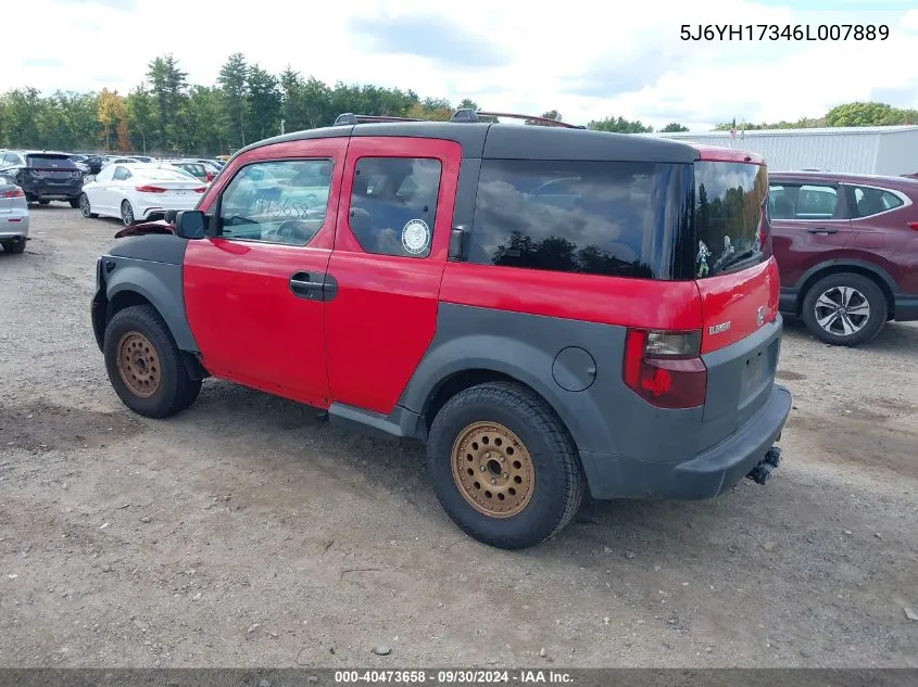 5J6YH17346L007889 2006 Honda Element Lx