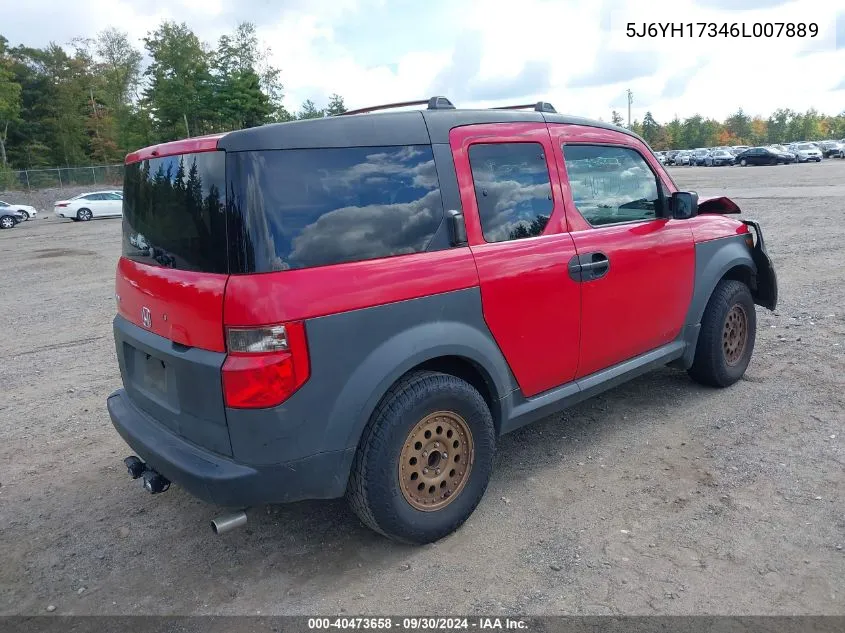 5J6YH17346L007889 2006 Honda Element Lx