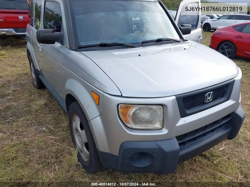 5J6YH18766L012819 2006 Honda Element Ex-P