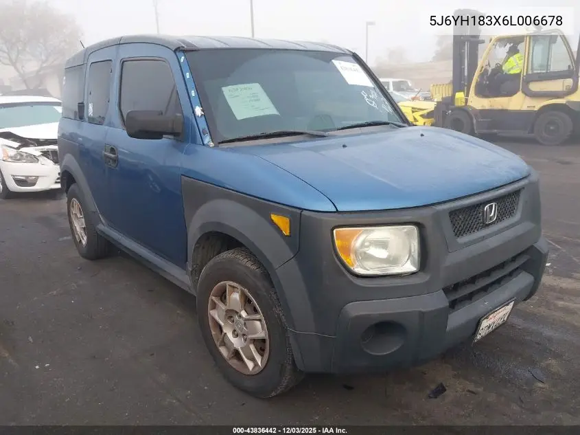 5J6YH183X6L006678 2006 Honda Element Lx