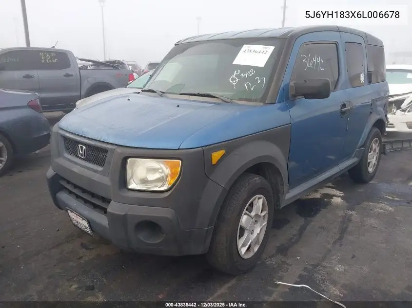 5J6YH183X6L006678 2006 Honda Element Lx