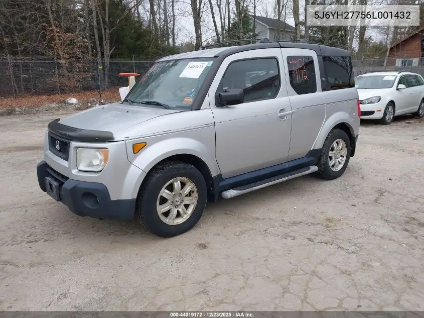5J6YH27756L001432 2006 Honda Element Ex-P