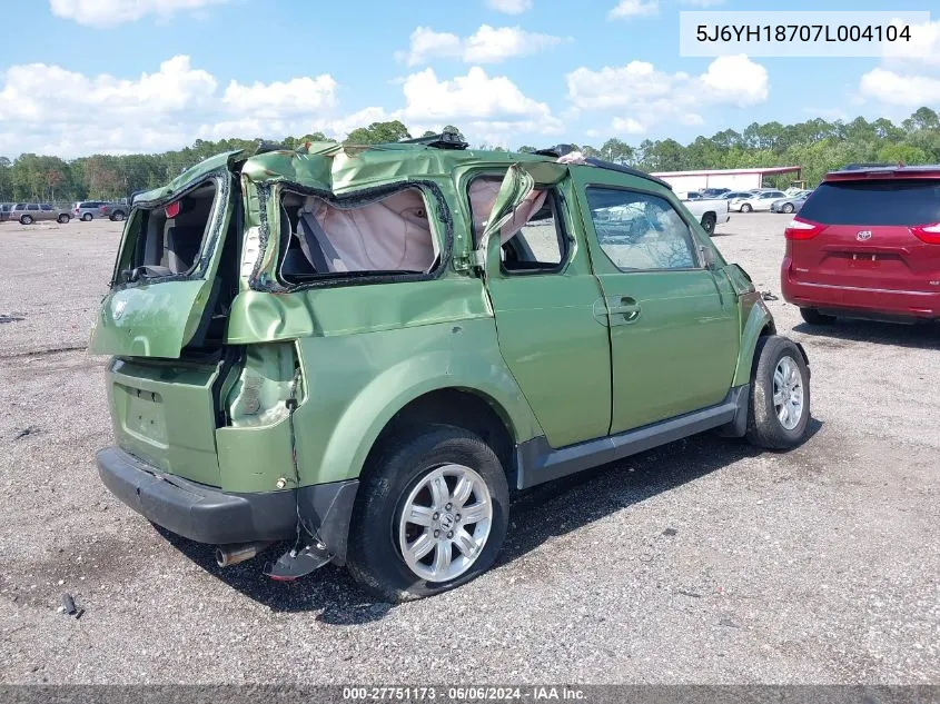 5J6YH18707L004104 2007 Honda Element Ex