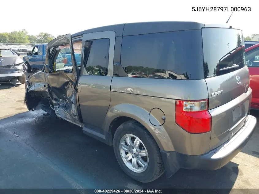 5J6YH28797L000963 2007 Honda Element Ex