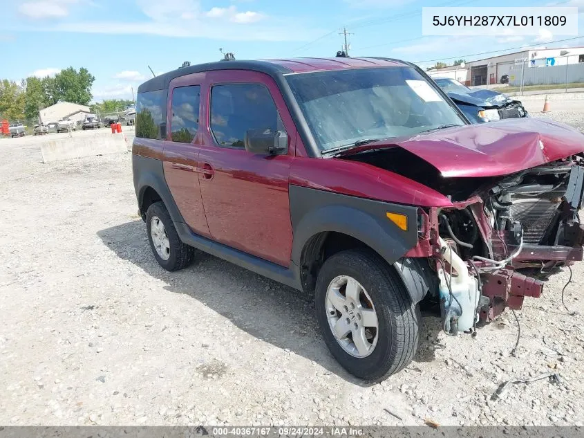 5J6YH287X7L011809 2007 Honda Element Ex