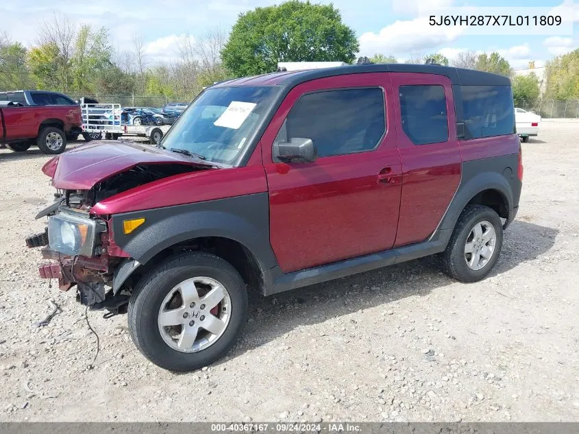 5J6YH287X7L011809 2007 Honda Element Ex