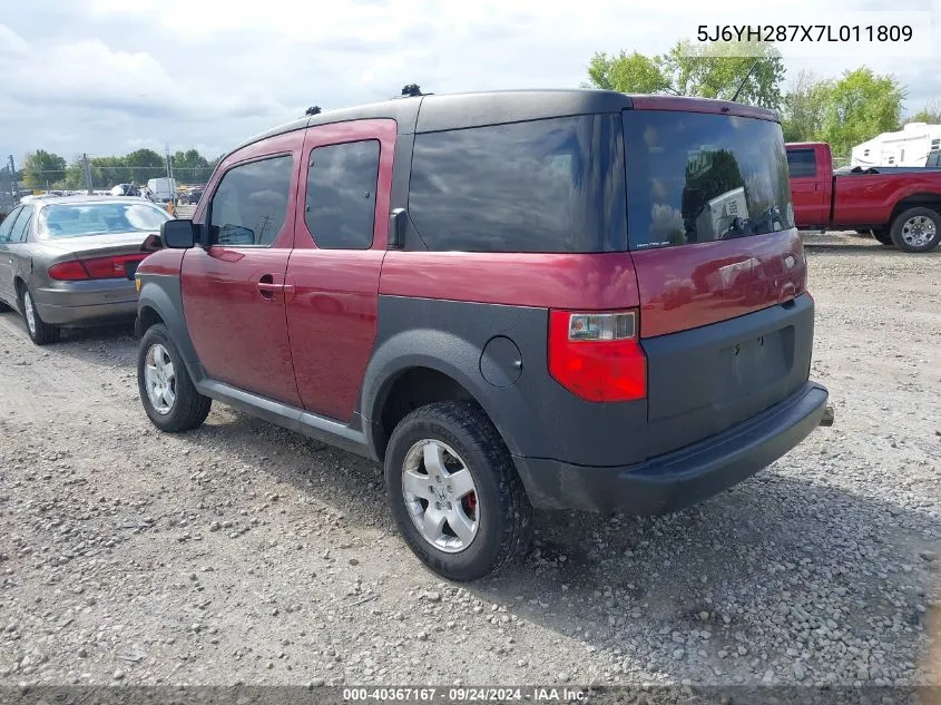 5J6YH287X7L011809 2007 Honda Element Ex