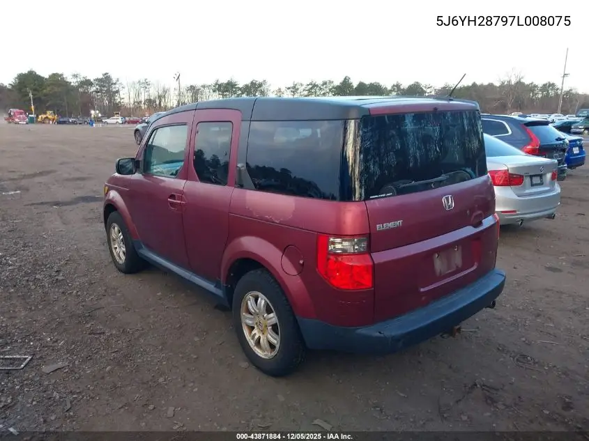 5J6YH28797L008075 2007 Honda Element Ex