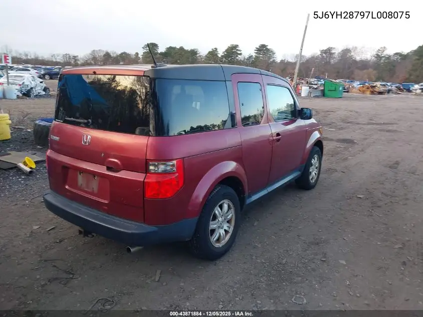 5J6YH28797L008075 2007 Honda Element Ex