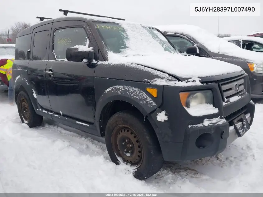 5J6YH28397L007490 2007 Honda Element Lx