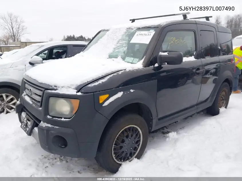 5J6YH28397L007490 2007 Honda Element Lx