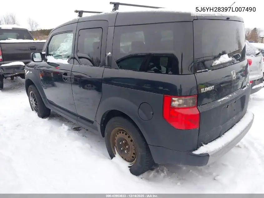 5J6YH28397L007490 2007 Honda Element Lx