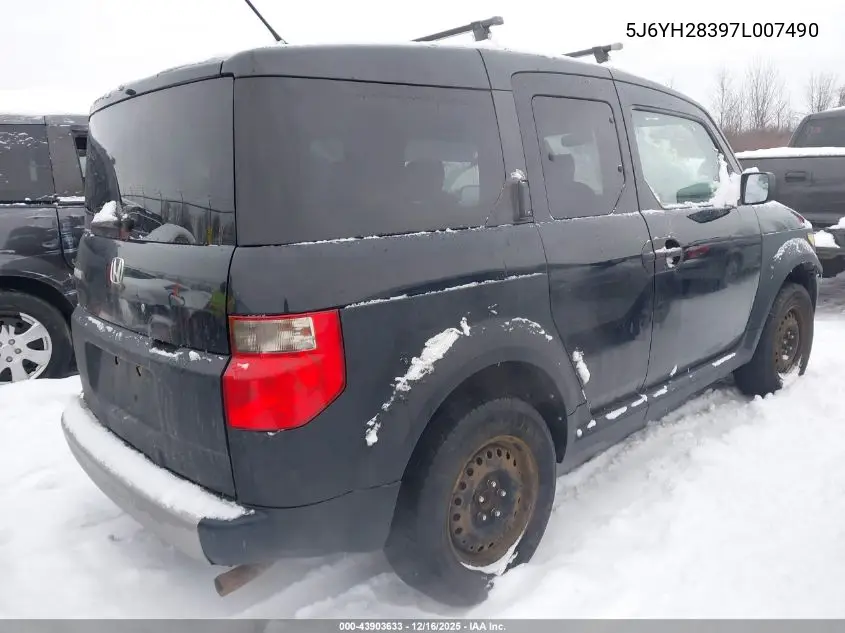 5J6YH28397L007490 2007 Honda Element Lx