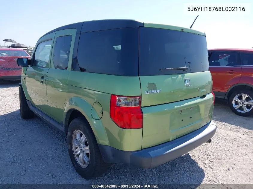 5J6YH18768L002116 2008 Honda Element Ex