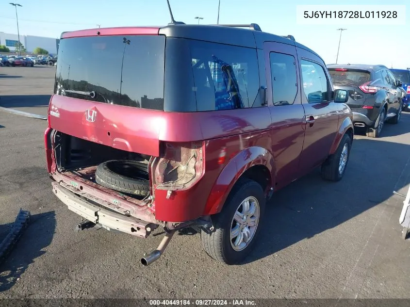 5J6YH18728L011928 2008 Honda Element Ex