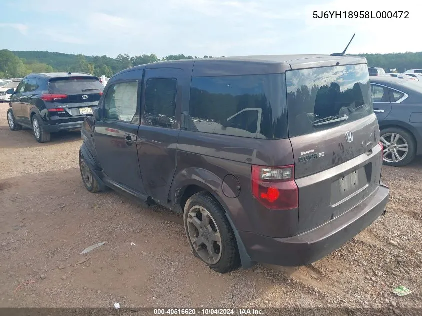 5J6YH18958L000472 2008 Honda Element Sc