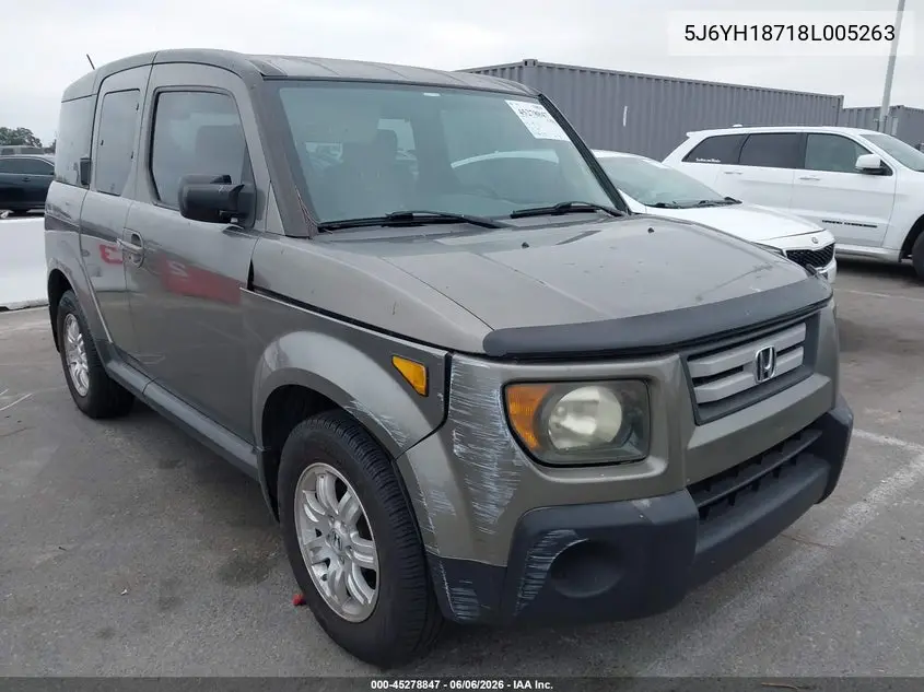2008 Honda Element Ex VIN: 5J6YH18718L005263 Lot: 45278847