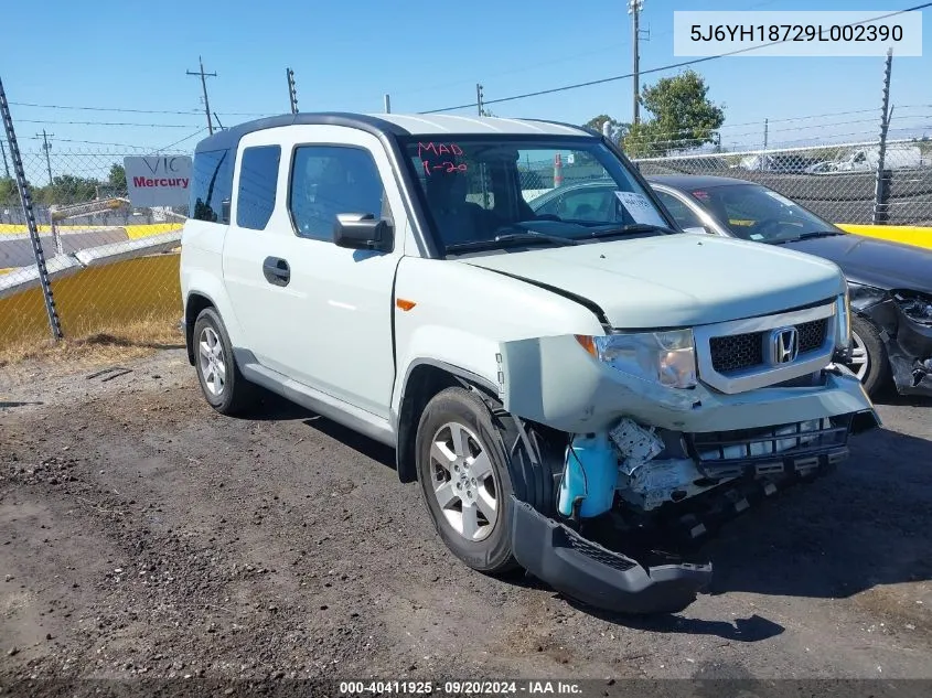 5J6YH18729L002390 2009 Honda Element Ex