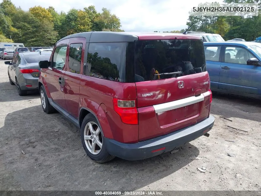 5J6YH2H36AL002125 2010 Honda Element Lx