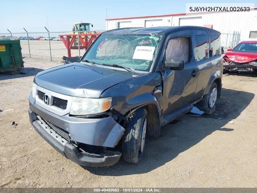 5J6YH2H7XAL002633 2010 Honda Element Ex