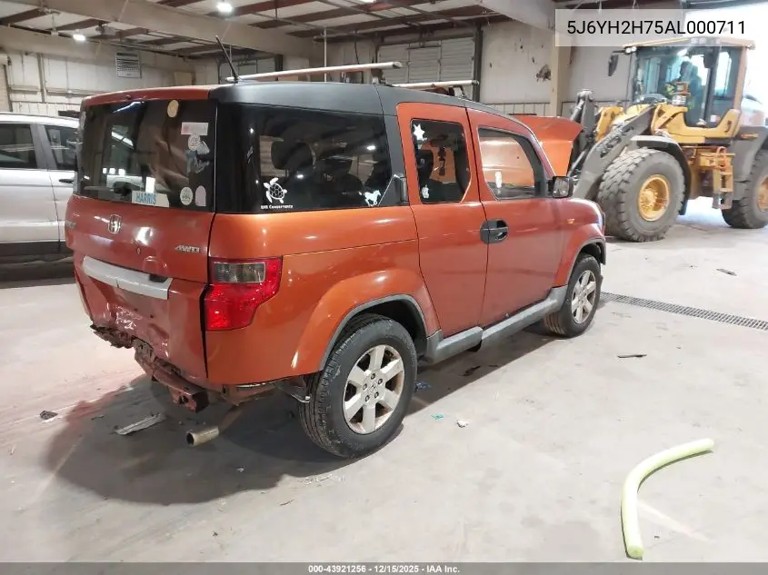 5J6YH2H75AL000711 2010 Honda Element Ex