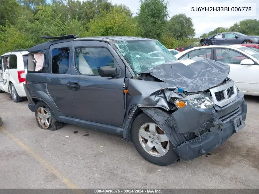 5J6YH2H33BL006778 2011 Honda Element Lx