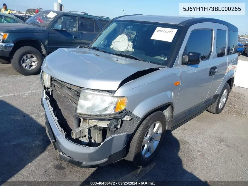 5J6YH1H73BL000265 2011 Honda Element Ex