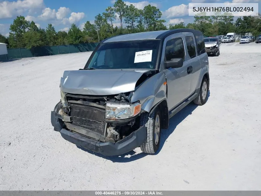 5J6YH1H76BL002494 2011 Honda Element Ex