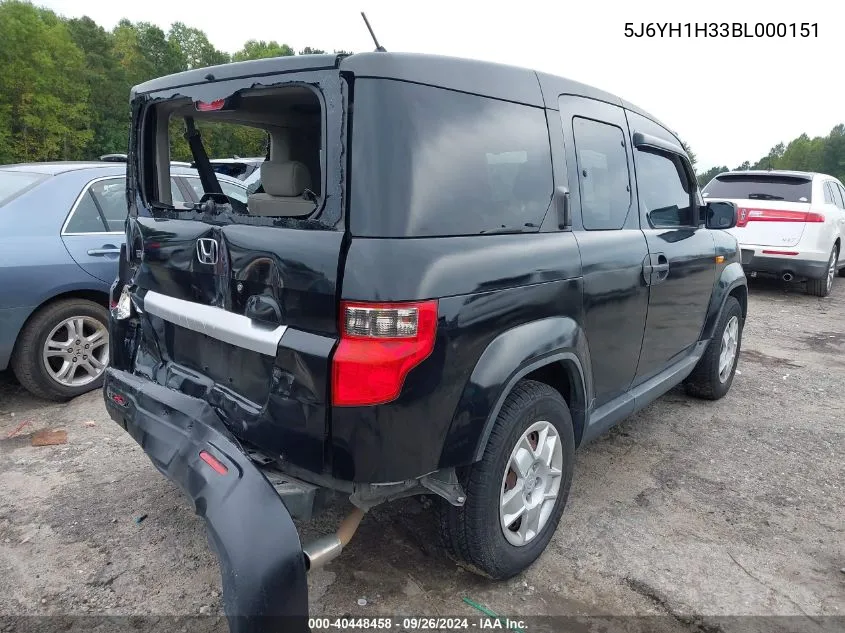 5J6YH1H33BL000151 2011 Honda Element Lx