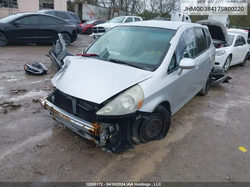 JHMGD38417S800220 2007 Honda Fit