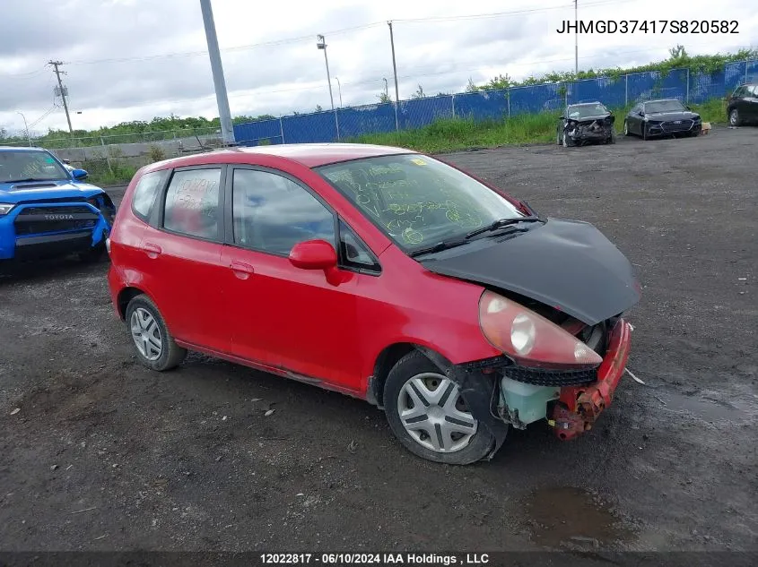 JHMGD37417S820582 2007 Honda Fit