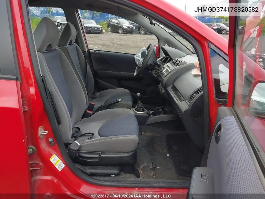 JHMGD37417S820582 2007 Honda Fit