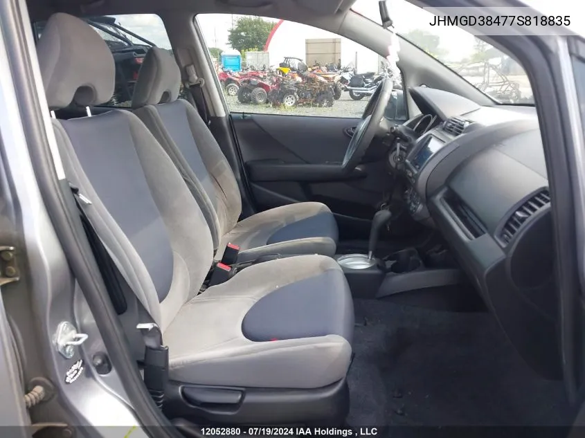 JHMGD38477S818835 2007 Honda Fit