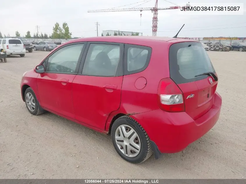 JHMGD38417S815087 2007 Honda Fit