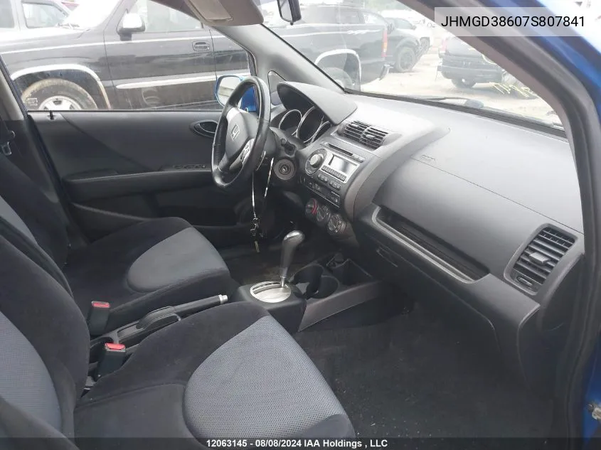 JHMGD38607S807841 2007 Honda Fit