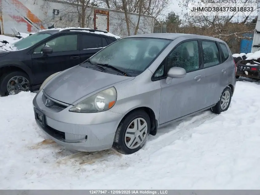 JHMGD38437S818833 2007 Honda Fit