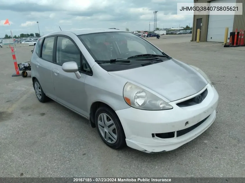 JHMGD38407S805621 2007 Honda Fit Lx