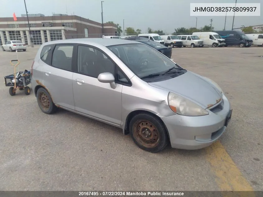 JHMGD38257S809937 2007 Honda Fit Dx