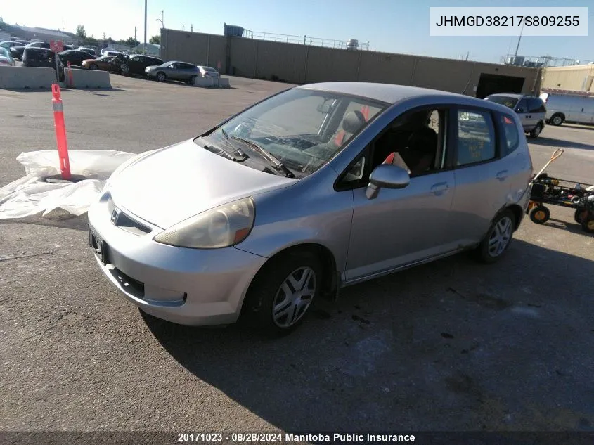 JHMGD38217S809255 2007 Honda Fit Dx